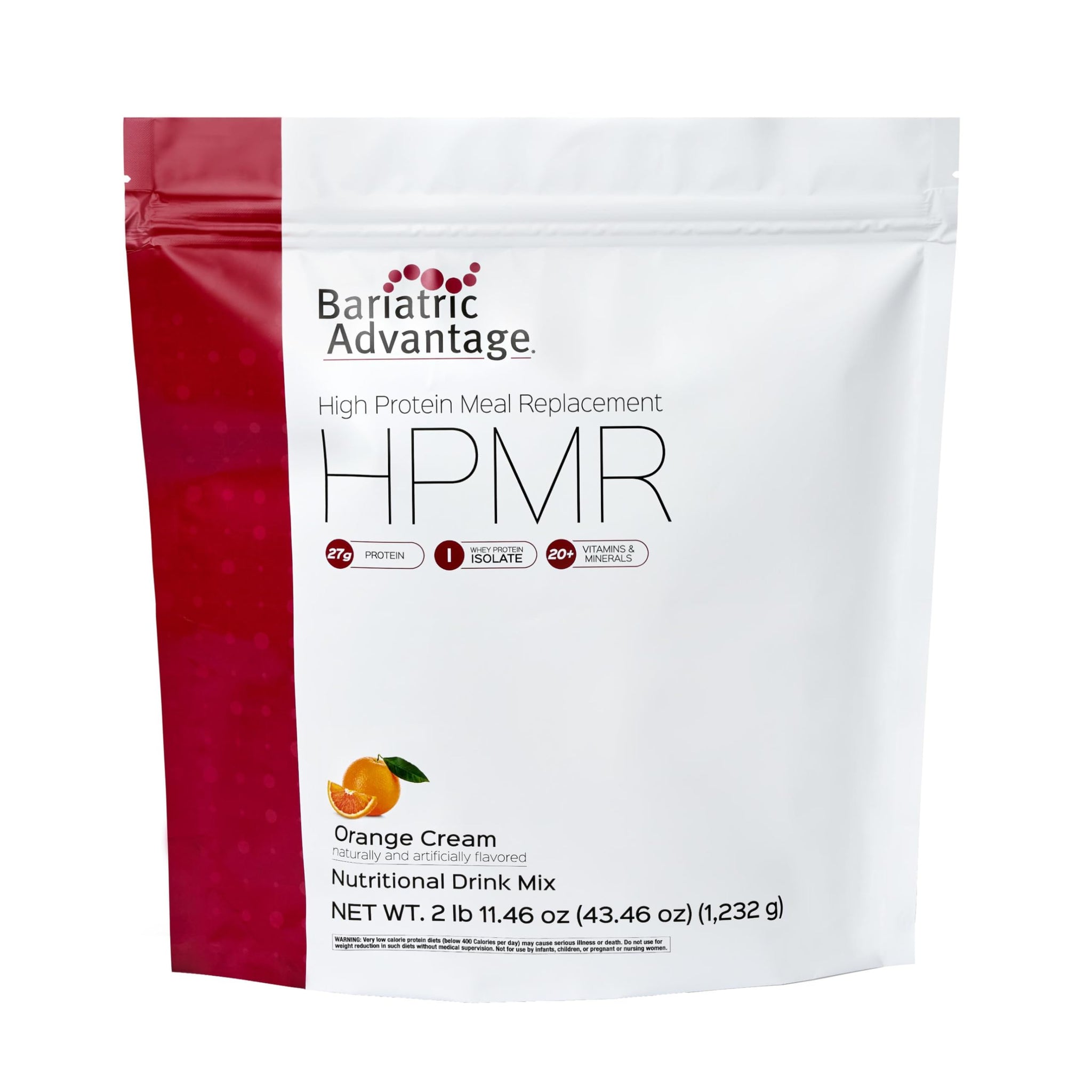 Bariatric Advantage High Protein Meal Replacement Drink Mix, Protein Powder Whey Isolate for Gastric Bypass and Sleeve Gastrectomy Patients, 27g