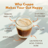 Cuppa Pumpkin Spice Mushroom Coffee with Adaptogens & Superfoods - Lion’s Mane, Ashwagandha & Cordyceps. Adaptogens + MCT to support natural energy