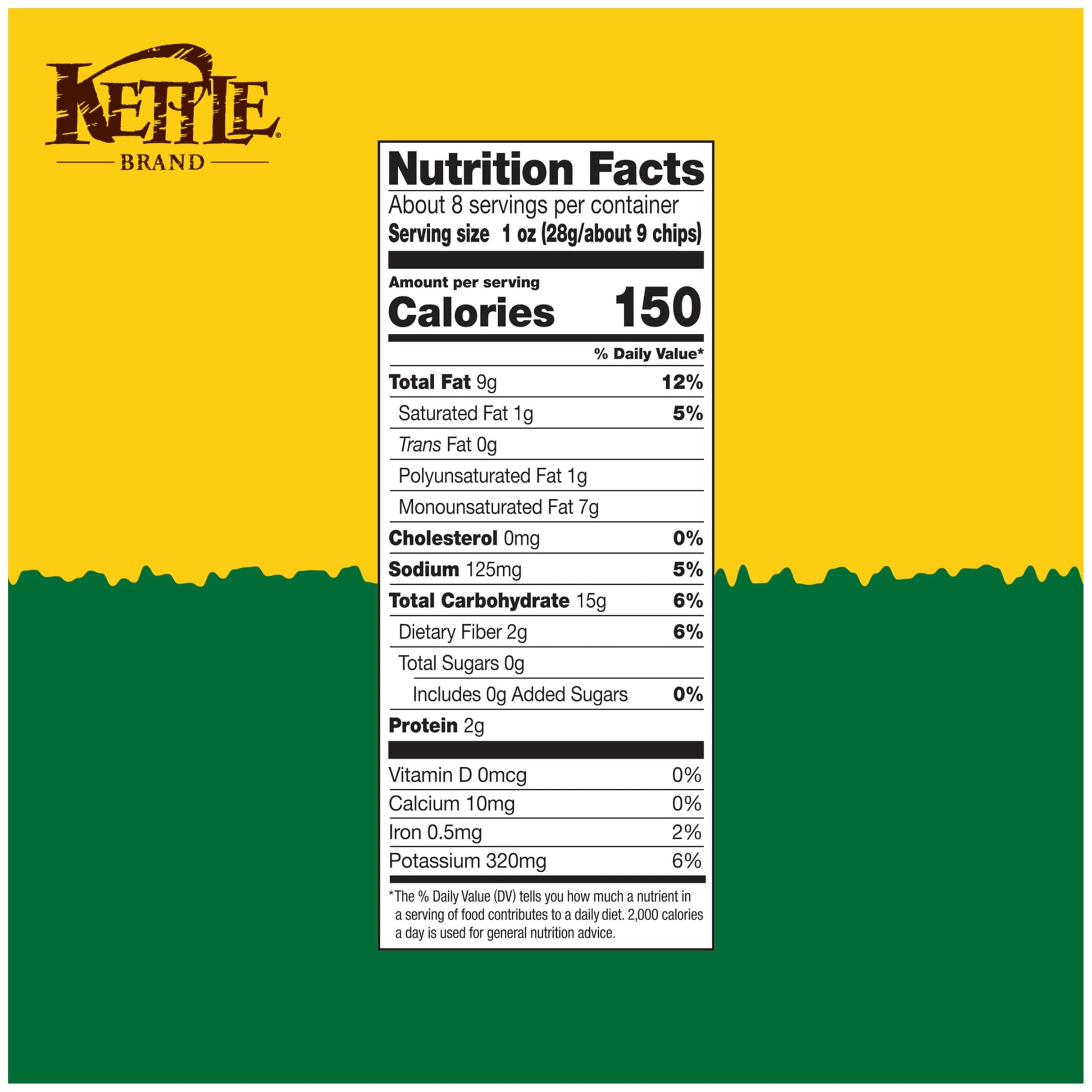 Kettle Brand Potato Chips, Krinkle Cut, Dill Pickle Kettle Chips, 7.5 Oz
