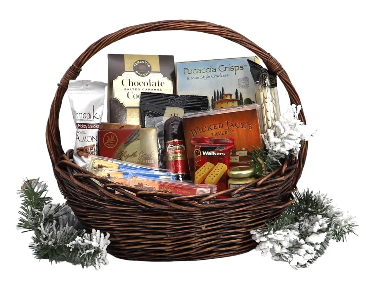 Gift Basket Village Home For The Holidays: Christmas Gift Basket with Cheese & Sausage, Large