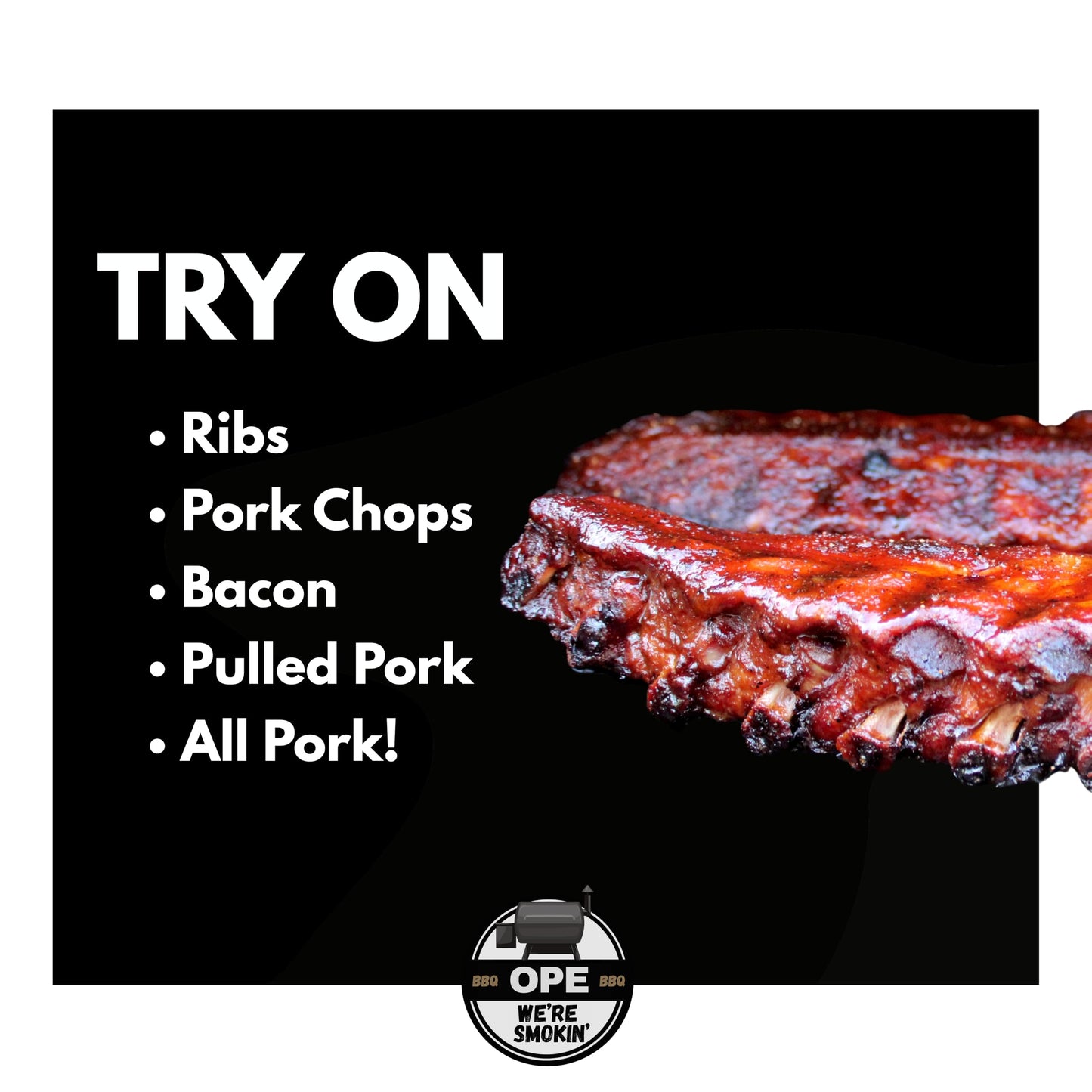 BBQ Rib Rub Seasoning (10 oz) - All Natural Pork Rub for Ribs, Pulled Pork & Chops - No MSG, Gluten Free - Bold Smoky BBQ Flavor - Ope We’re Smokin’