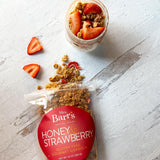 Mrs. Barr’s Natural Foods Granola | Honey & Strawberry | Certified Organic Gluten Free Oats | Soft Texture | Small Batch | Gourmet Quality | Real