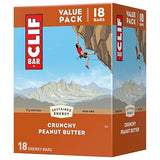 CLIF BAR - Crunchy Peanut Butter - Made with Organic Oats - 11g Protein - Non-GMO - Plant Based - Energy Bars - 2.4 oz. (18 Pack)