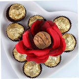 SOLUSTRE 10Pcs Random Color Rose Petal Candy Wrappers Elegant Chocolate Wrapping for Weddings Parties Events Beautiful Floral Design for Sweet Treats