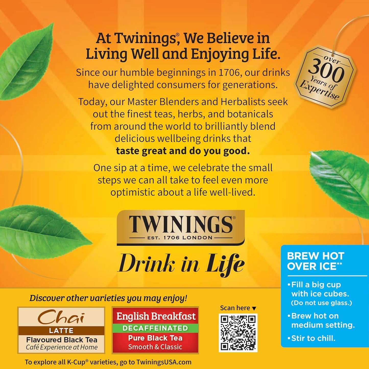 Twinings of London Naturally Decaffeinated Earl Grey Tea 24-Count K-Cups (Pack of 2)