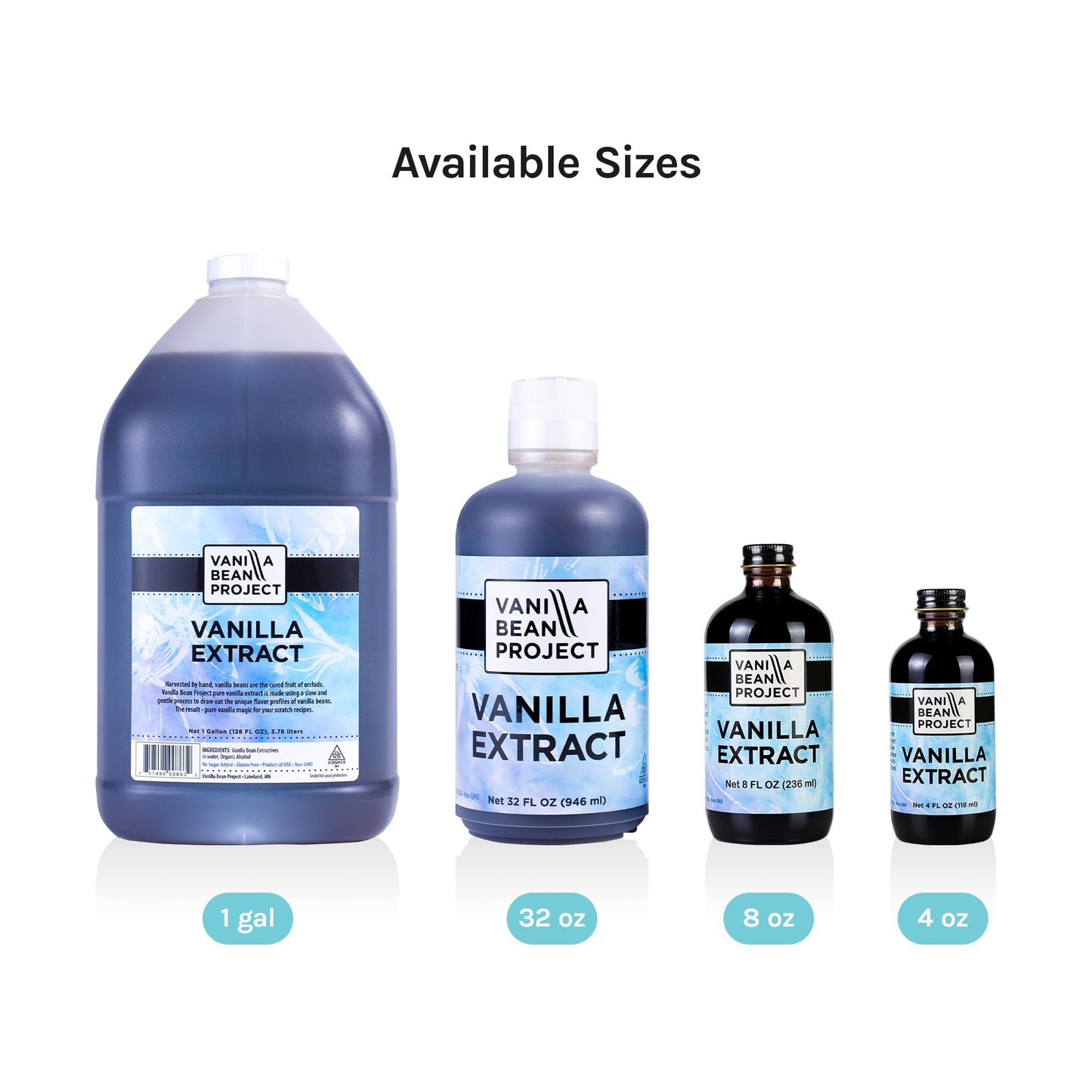 Pure Vanilla Extract | Cooking and Baking Necessity | Vanilla Bean Project | 8 Ounce