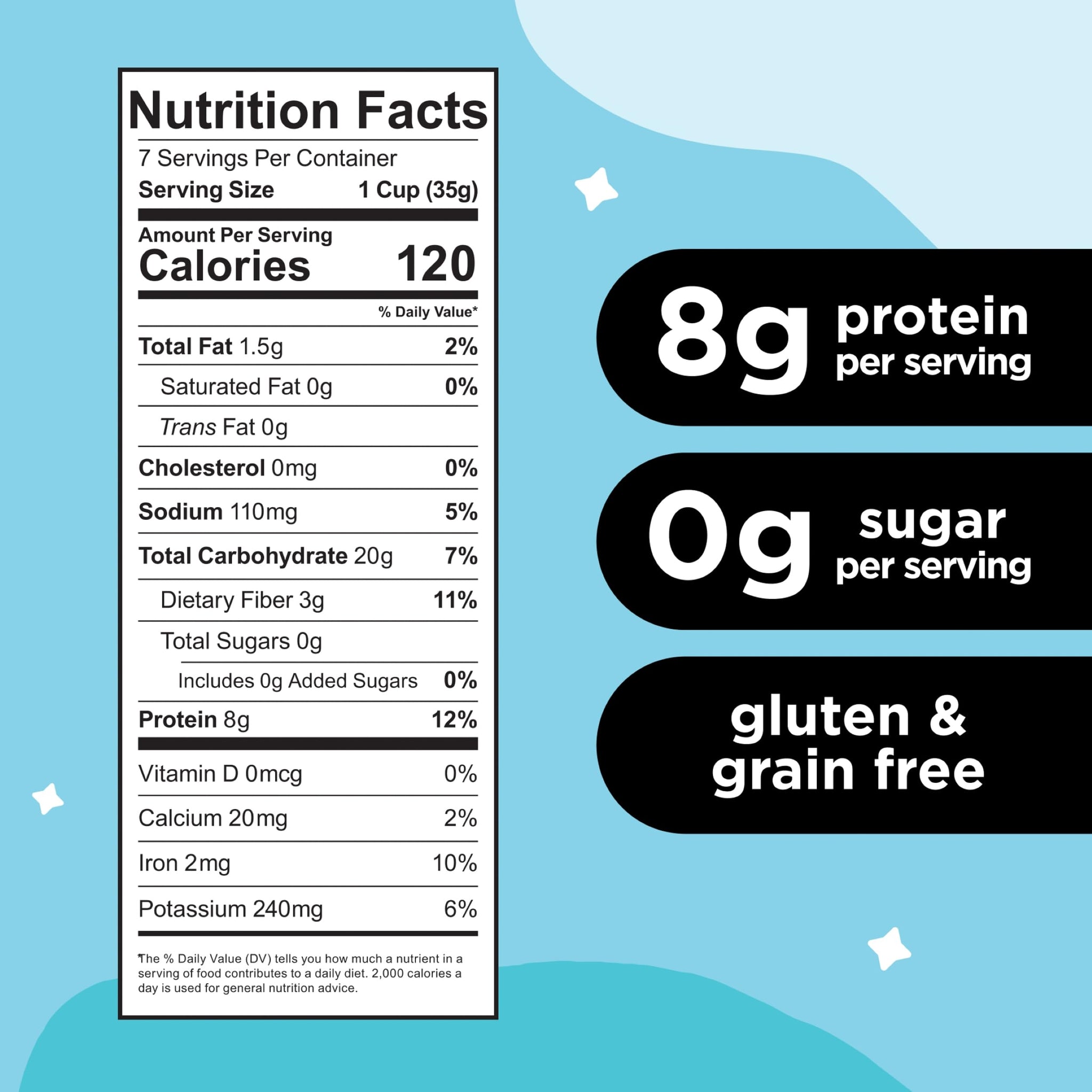 Three Wishes Grain-Free & Protein Cereal - Healthy, Sugar-Free & Gluten-Free Breakfast Cereal - Low Carb, Plant-Based, Vegan & Non-GMO - Unsweetened