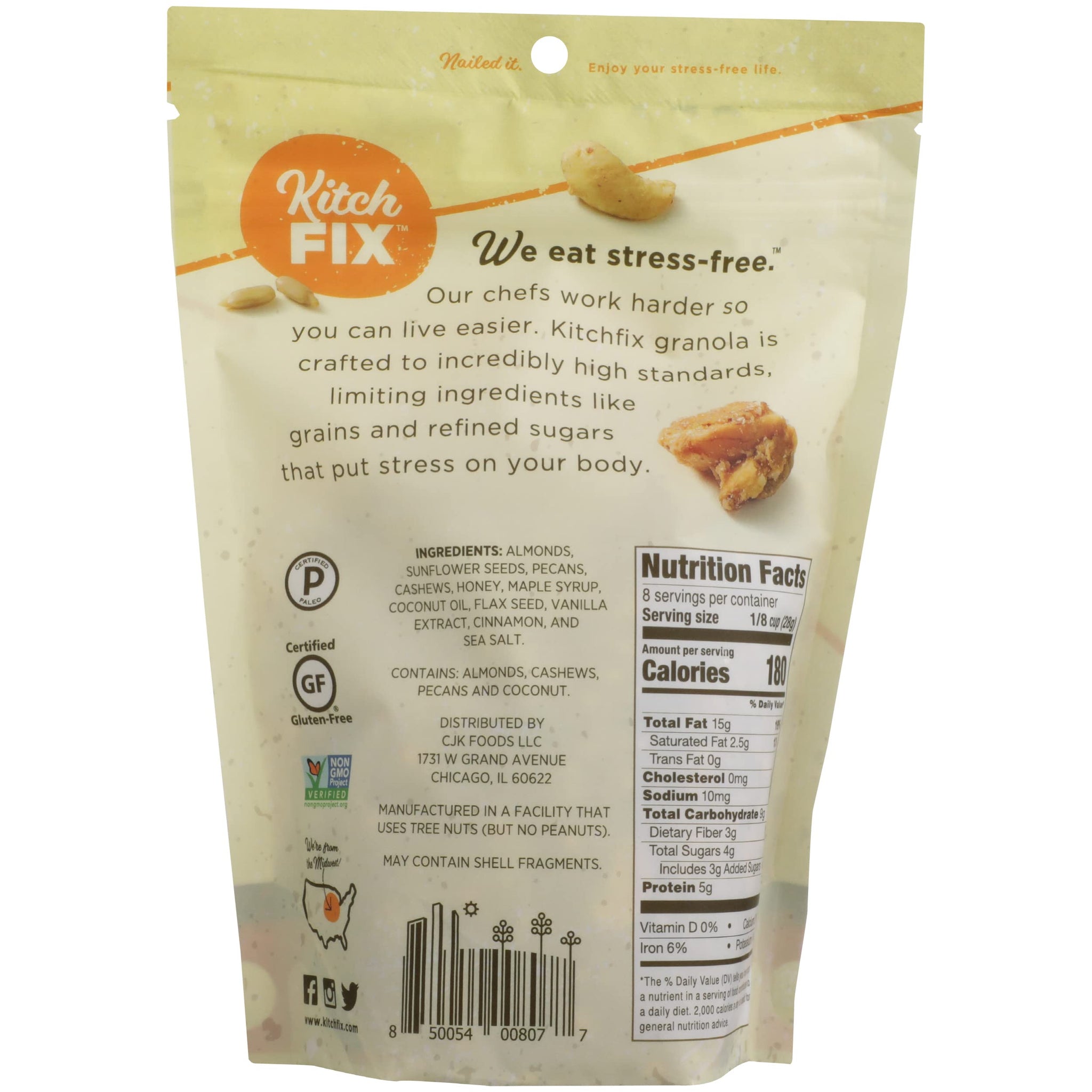KITCHFIX Honey Pecan Granola, 8 OZ