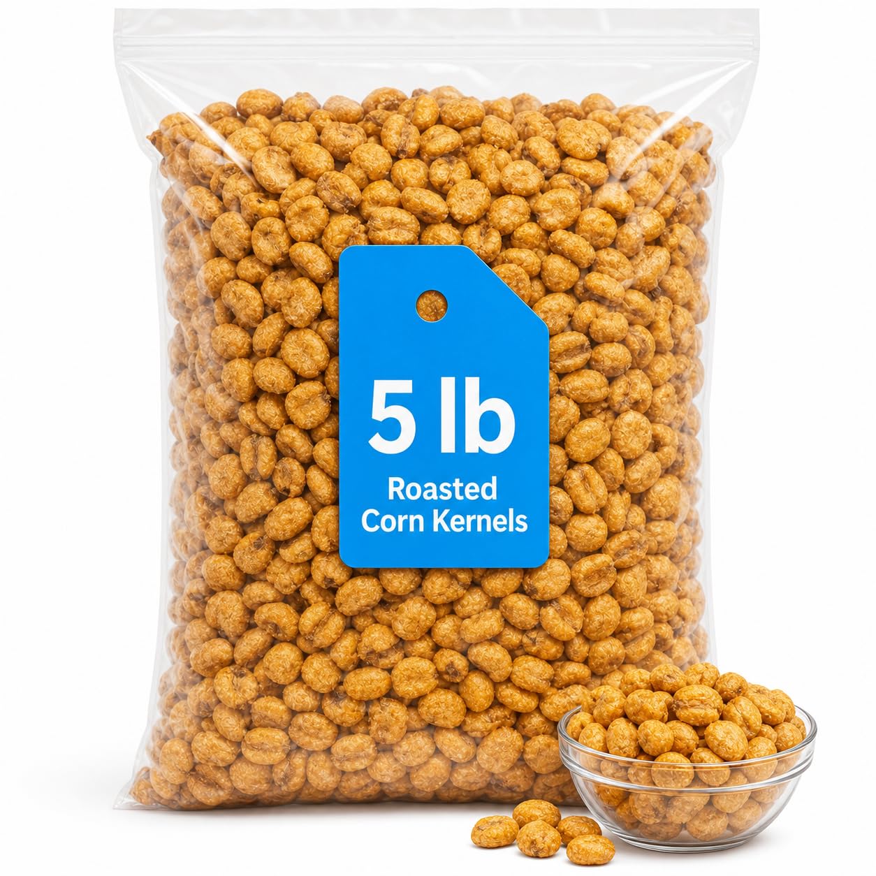 Crunchy Roasted Corn Kernels Snack, 5 lb Bulk Bag, Savory Crispy Snack