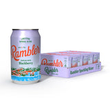 AUTX RAMBLER Sparkling Water, Texas Limestone Mineral Blend, Blackberry Flavor, 12-Ounce Cans, Three 8-Packs (24 Cans)
