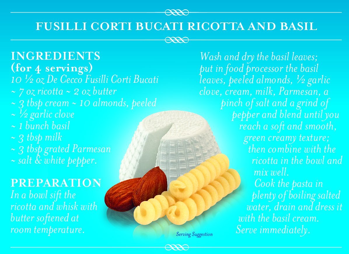 De Cecco Pasta, Fusilli Corti Bucati, 1 Pound (Pack of 5)