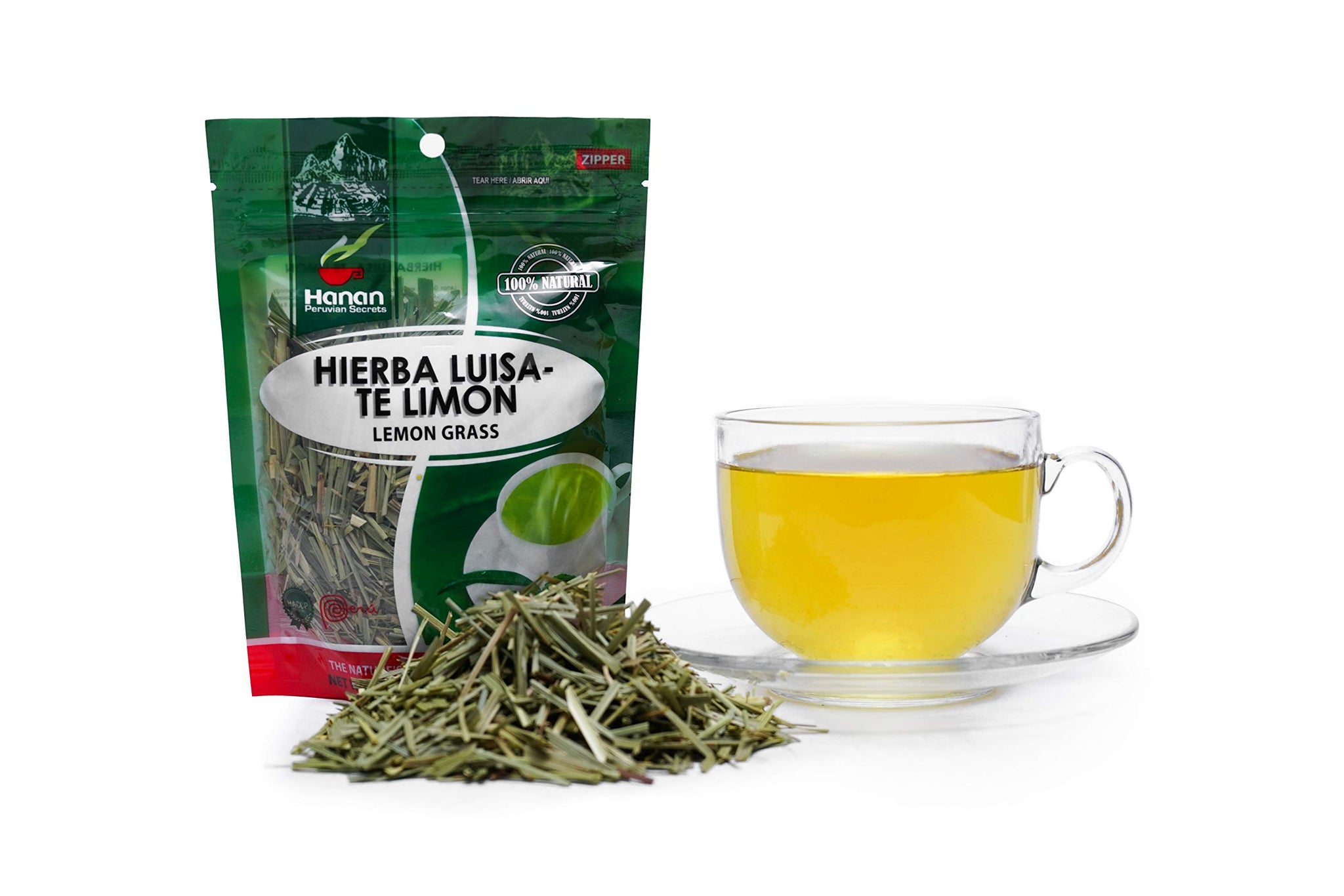 Hanan Hierba Luisa Fresh Lemongrass Tea/Te de Limon Loose Leaf Herbal Tea 1.4 oz (40 g) - Dried Lemon Grass Leaf Herbs & Natural Supplement