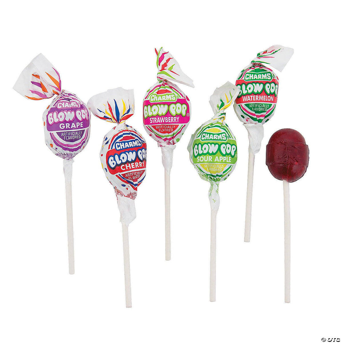 4 Lb. 1 oz. Bulk 100 Pc. Charms Assorted Fruit-Flavored Blow Pops Box