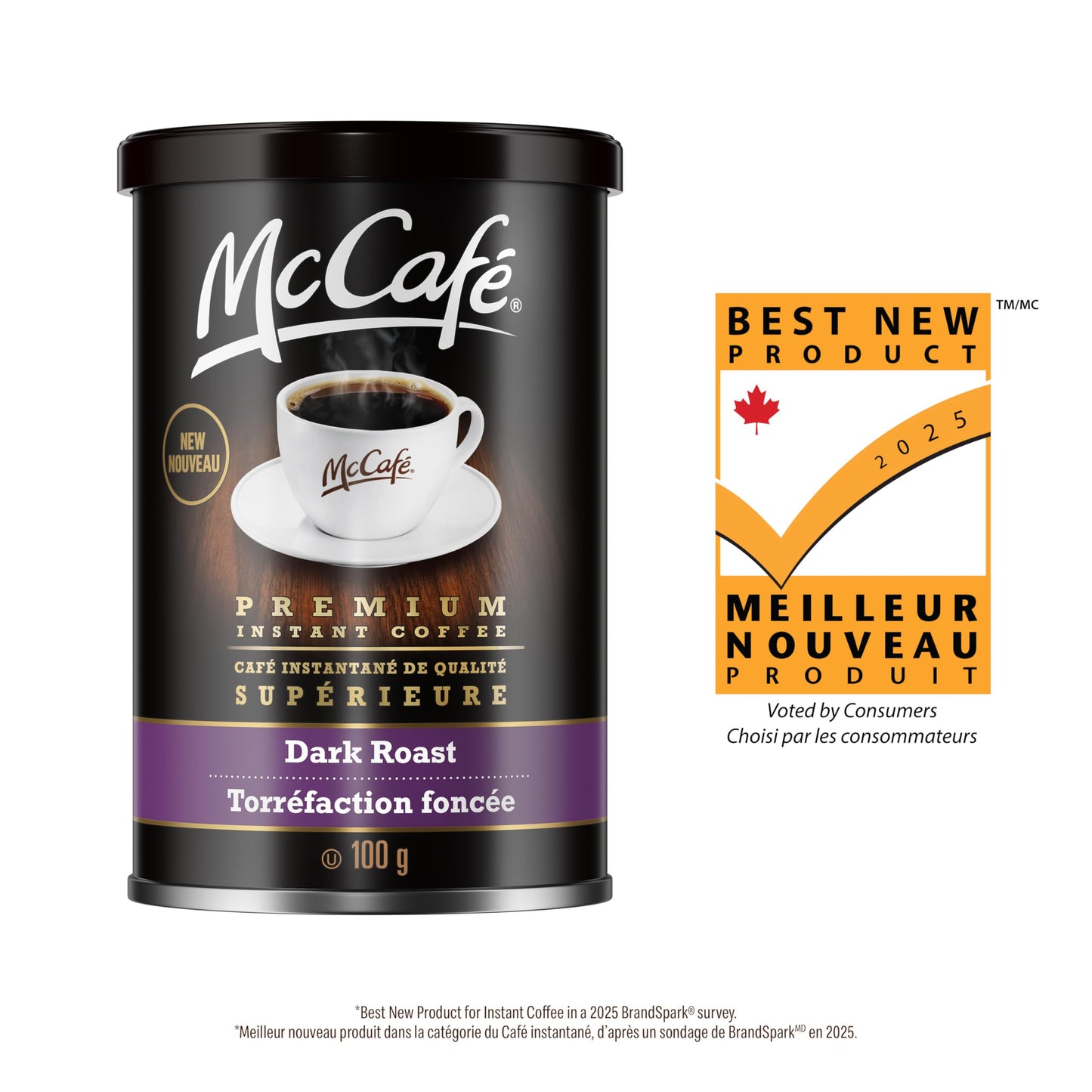 McCafe Premium Instant Coffee, Dark Roast, 100g/3.5 oz. Tin