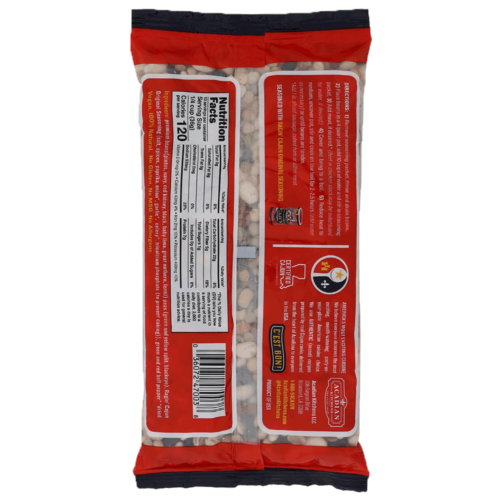 Seasoned Ten Bean Soup 16 oz Ragin Cajun (Pack of 1)