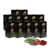 Rich Gano Reishi Mushroom Coffee - (12 Boxes of 30 Sachets) Black Coffee with Ganoderma Extract - All Natural Vegan Friendly Instant Coffee Packets