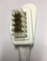 Pedag Suede Shoe Cleaner Brush | Made in Germany | 4-Way Cleaning & Refreshing | Brass & Nylon Bristles + Rubber | for Suede Nubuck & Velvet Shoes