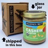 Wilderness Poets, Organic Roasted Cashew Butter - (8 Ounce Glass Jar) - Ultra Creamy, One Ingredient - No Added Sugar or Salt