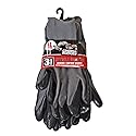 Grease Monkey Nitrile Coated 3Pk, Grey/Black, Large