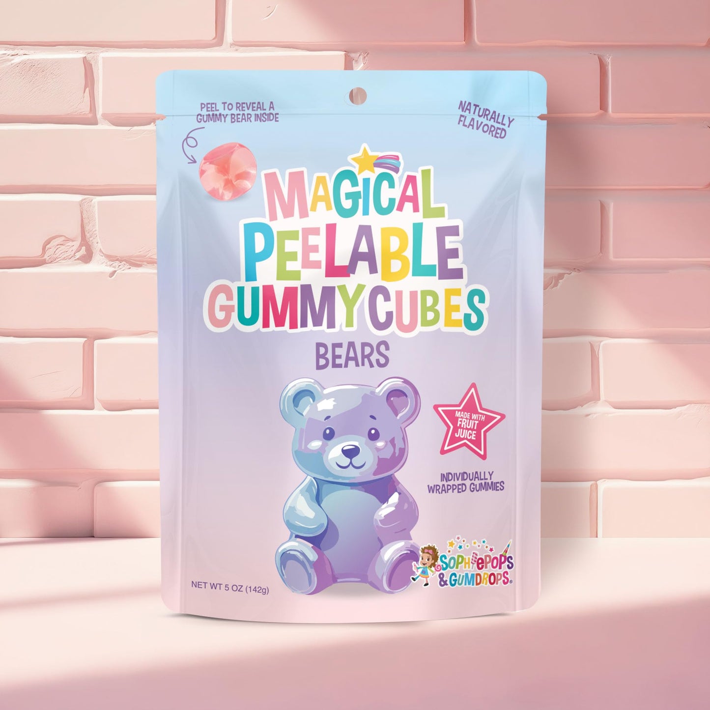 Peelable Gummy Cubes ~ Bear (5 oz, 6 PACK)