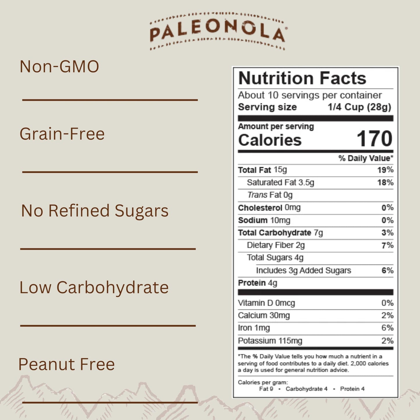 Paleonola - Grain Free Granola Pumpkin Pie Flavor - Non-GMO, Grain, Soy, Gluten, Dairy Free - Low Carb Protein Snack For A Healthy Breakfast