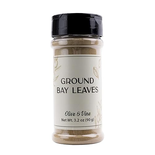 Olive & Vine Ground Bay Leaves, Aromatic Herb, Seasoning for Soups, Stews, and Sauces, Rich Tradition, Authentic Taste, For Global Recipes (3.20