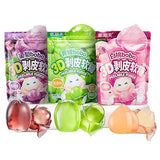 Peelable Crystal Fruit Gummy Candy - 4d 50% Real Juice Content Fudge Candies, Individually Wrapped Assorted Flavors Chewy Gummies Fun Soft Sweets