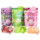 Peelable Crystal Fruit Gummy Candy - 4d 50% Real Juice Content Fudge Candies, Individually Wrapped Assorted Flavors Chewy Gummies Fun Soft Sweets
