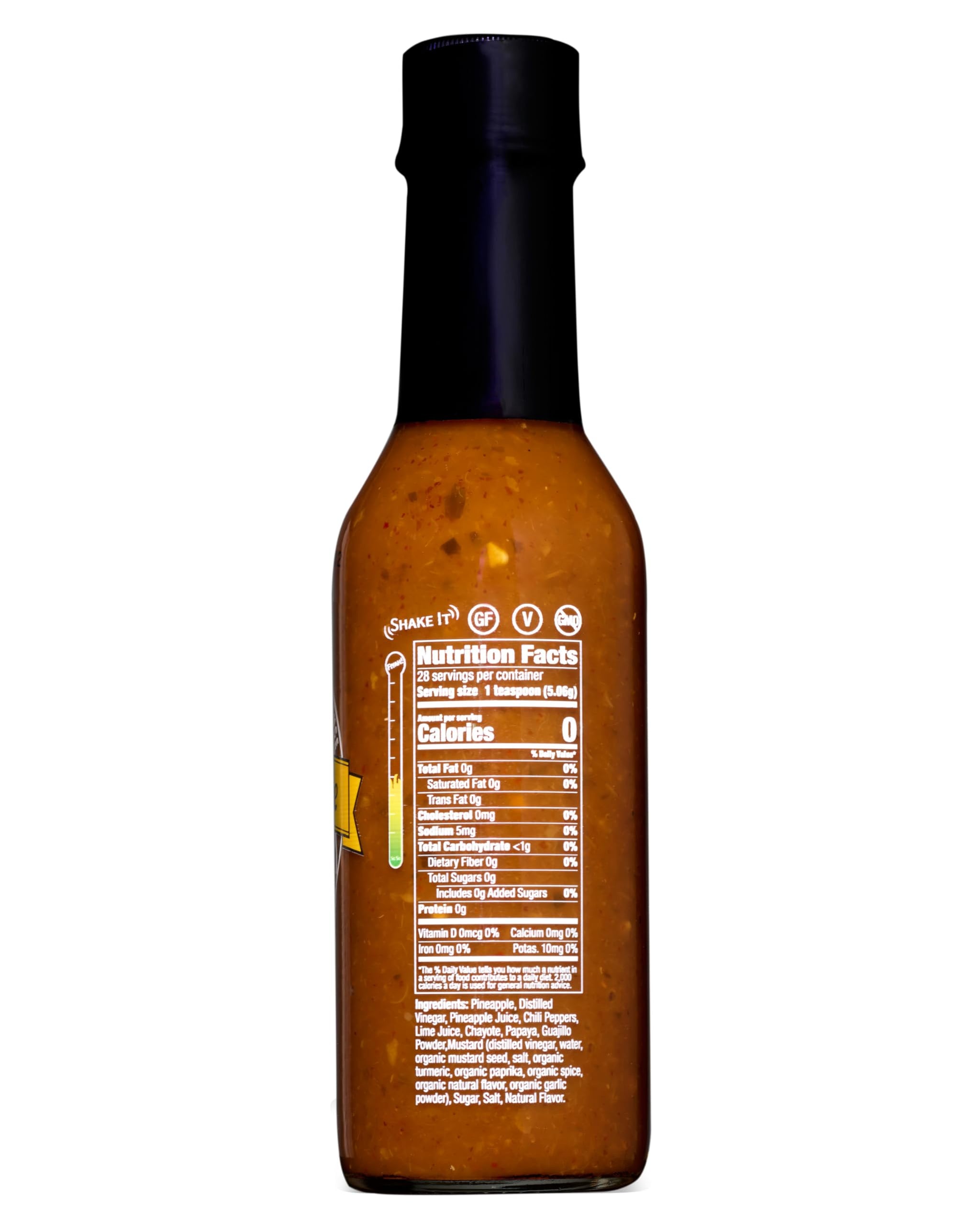 Grandma's Pineapple Pepper Sauce, NON GMO, Vegan, Gluten Free, Low Sodium MEDIUM Heat Hot Sauce with Incredible Flavor and Kick of Heat 5oz Woman