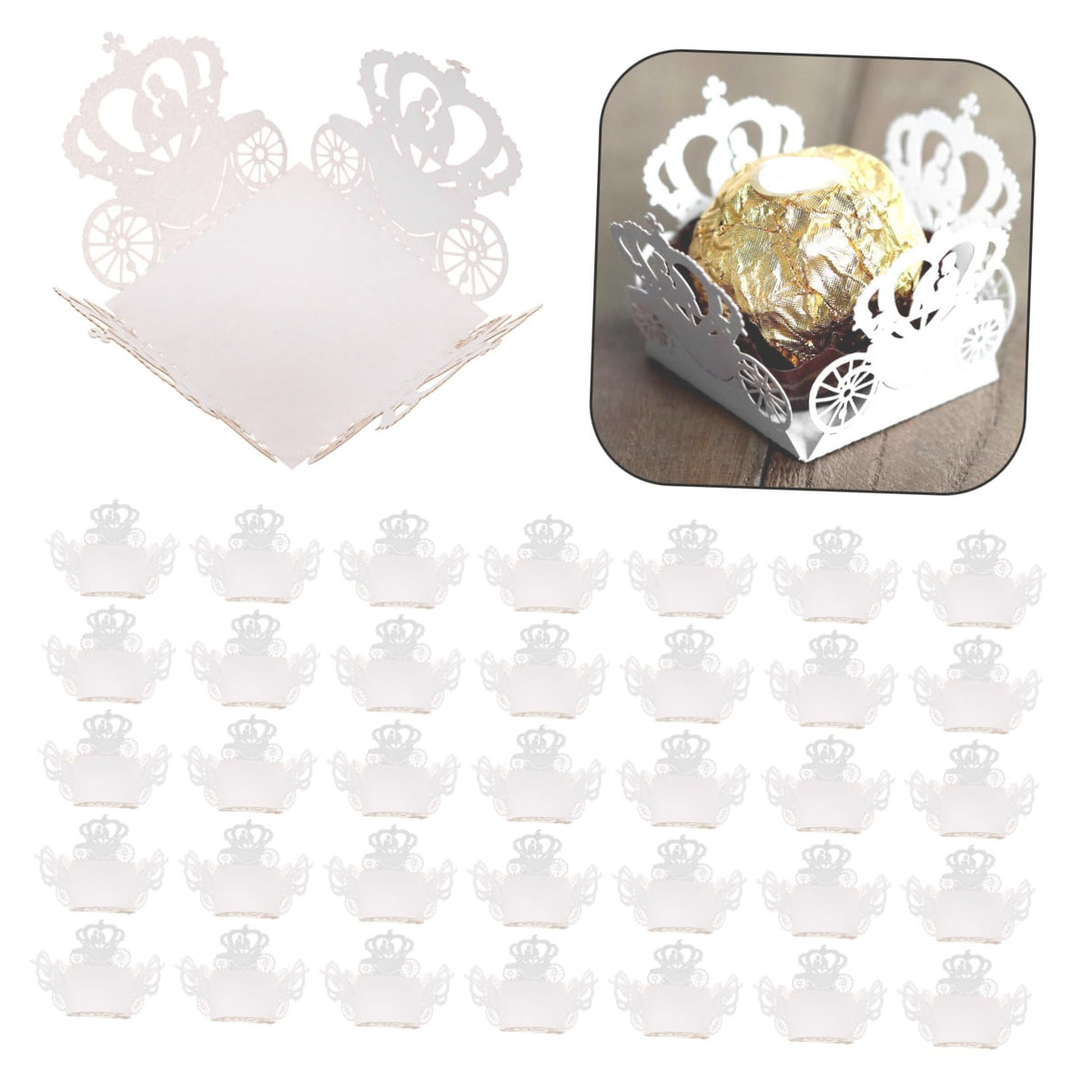 Didiseaon 50pcs Chocolate Wrapping Papers Hollow Design Elegant Candy Packaging for Weddings Parties and Special Occasions Lightweight and Convenient