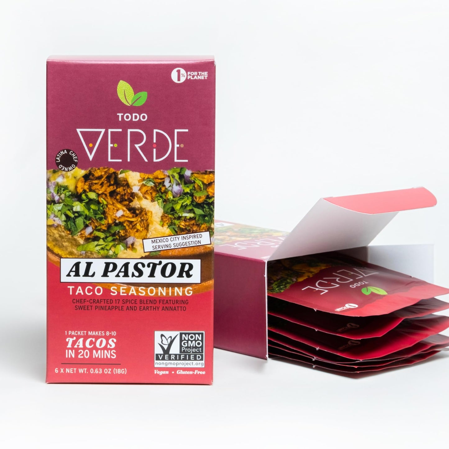 Al Pastor Healthy Taco Seasoning Packets - Todo Verde Mexican Seasoning Mix | Chef Curated Taco Blends with Sweet Pineapple & Black Garlic | Vegan