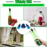 Green Piece® Three Silicone Purple Cleaning plugs + stoppers. Preserver Cap Airtight Bottle Plug Odor Proofing Glass, Plastic and Silicon Pieces