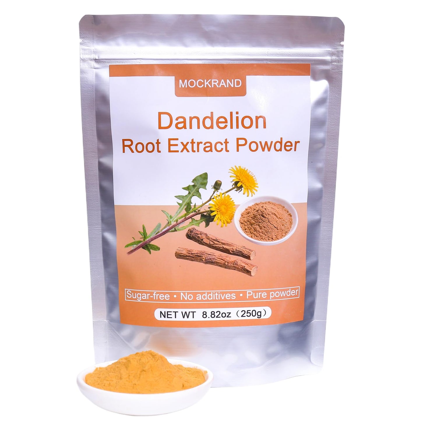 MOCKRAND Dandelion Root Tea Powder 8.82oz,Natural and Pure from Dandelion Root,Easily Soluble in Water,No Sugar,No Additives