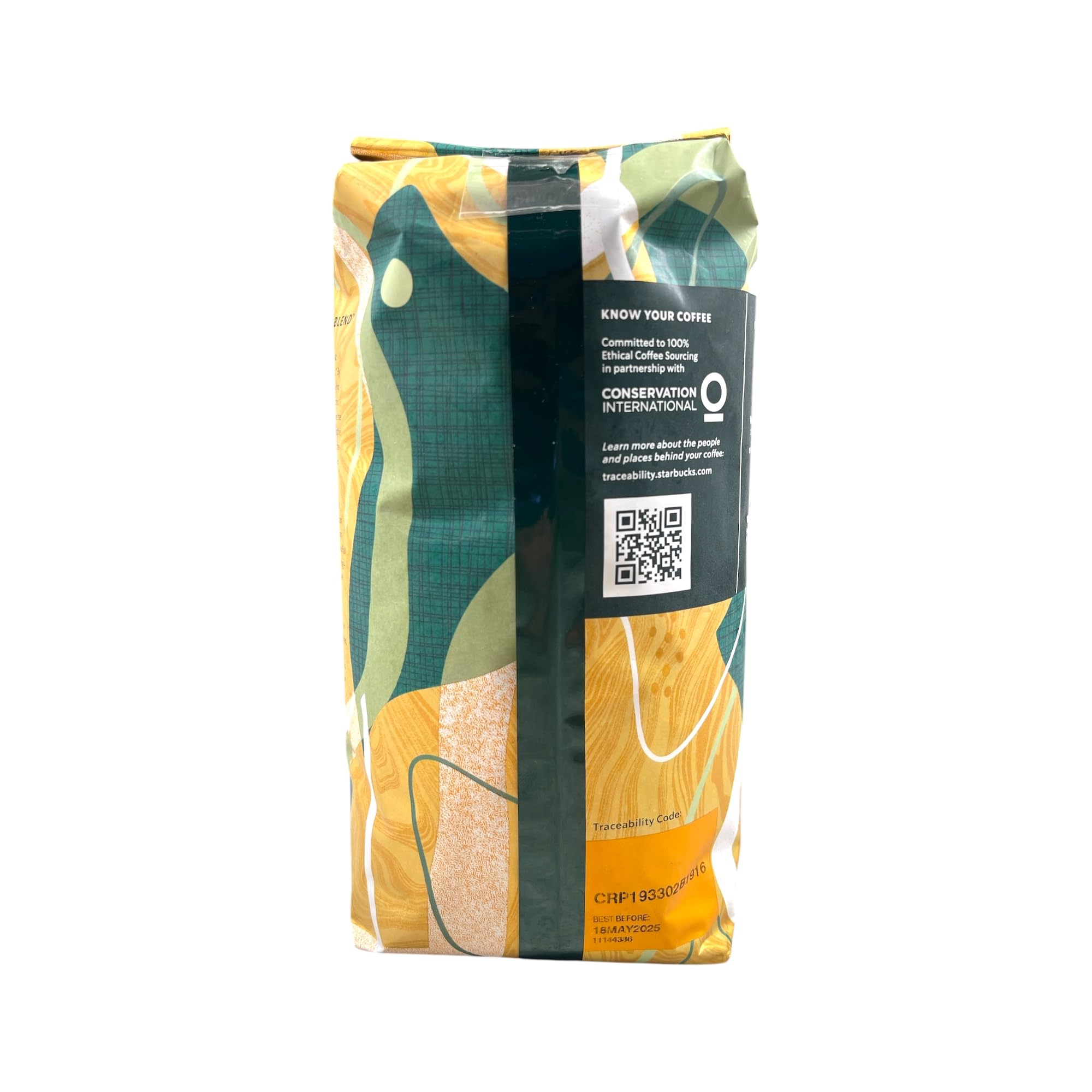 Starbucks Green Apron Blend Blonde Roast Whole Bean Coffee, Honeybell Orange & Graham Cracker Notes, 16 oz