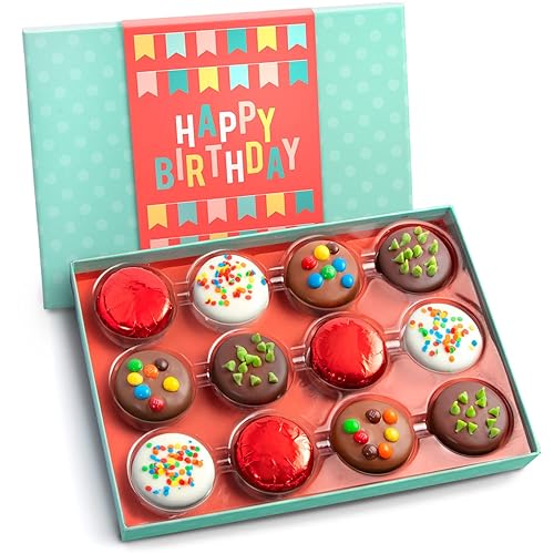 A Gift Inside Birthday Deluxe Chocolate Covered Sandwich Cookies Gift Box