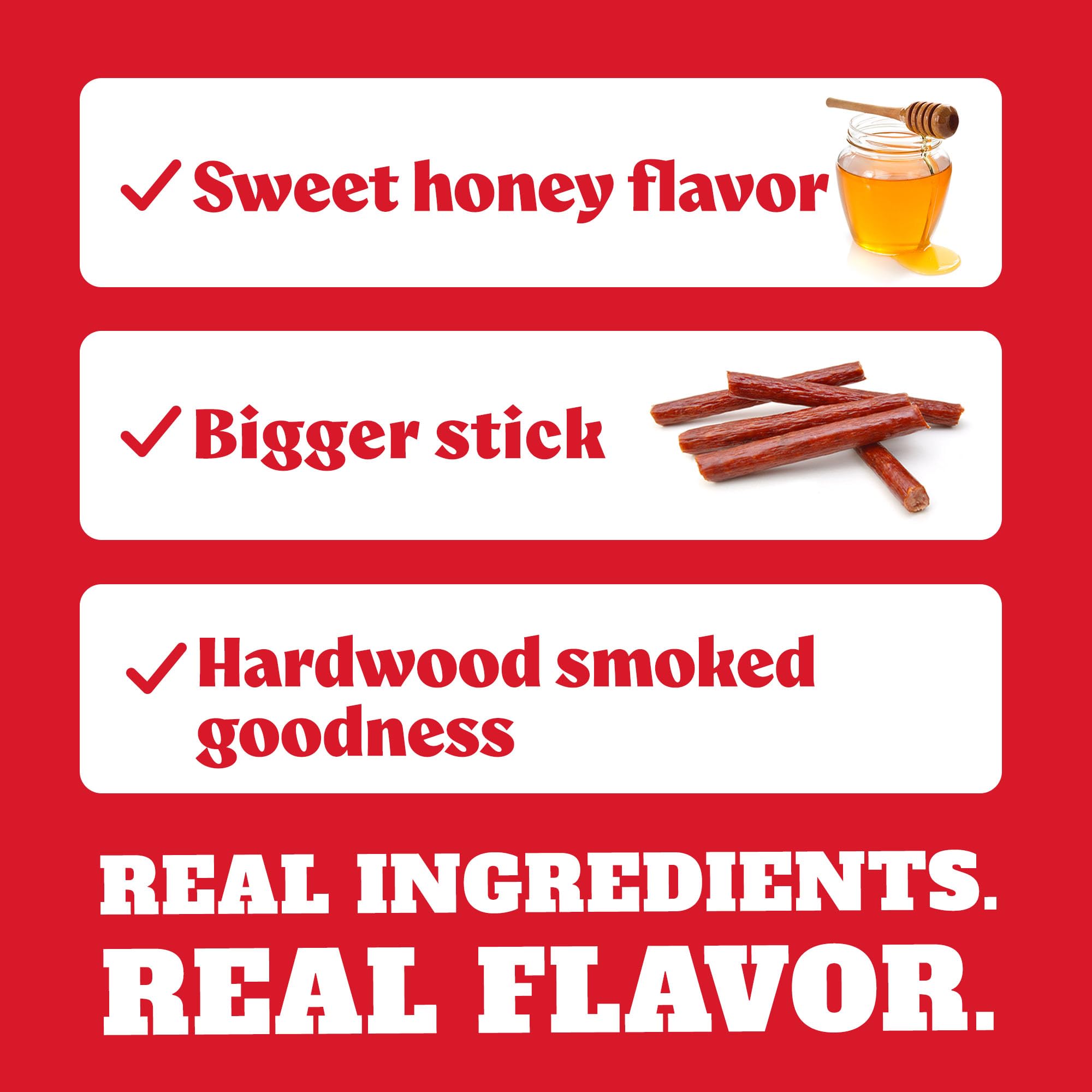 YUMBO Honey Brown Sugar Turkey Sticks, High Protein Snacks, Gluten-Free, Low Carb, Keto, Ready-to-Eat, 2 oz Sticks, 20 Count Pack