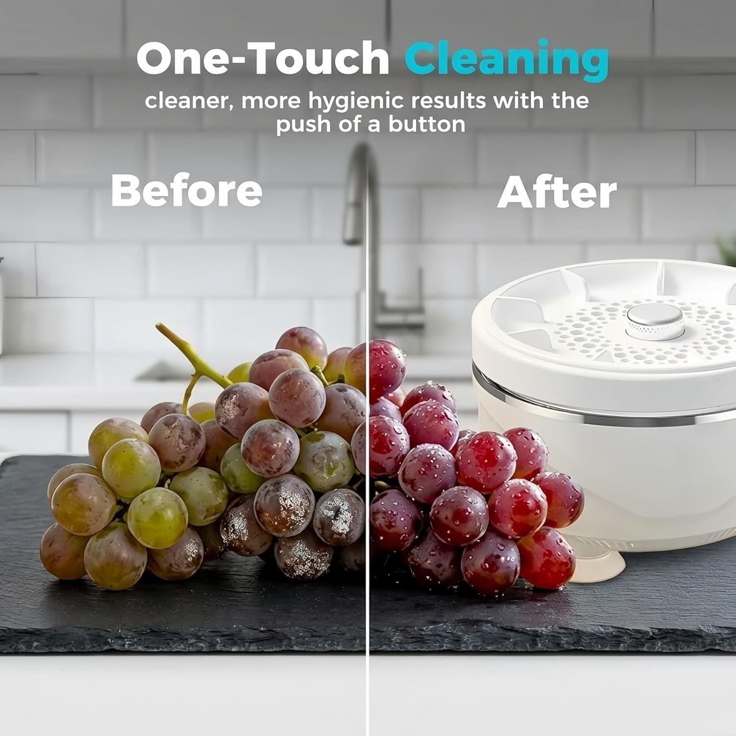 EASLIF Fruit and Vegetable Washing Machine, 2026 New Wireless Waterproof Fruit & Vegetable Cleaner Device, Titanium Electrolysis Automatic Veggie