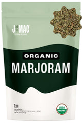J Mac Botanicals Organic Marjoram (2 oz), dried herb, great for cooking and herbal tea