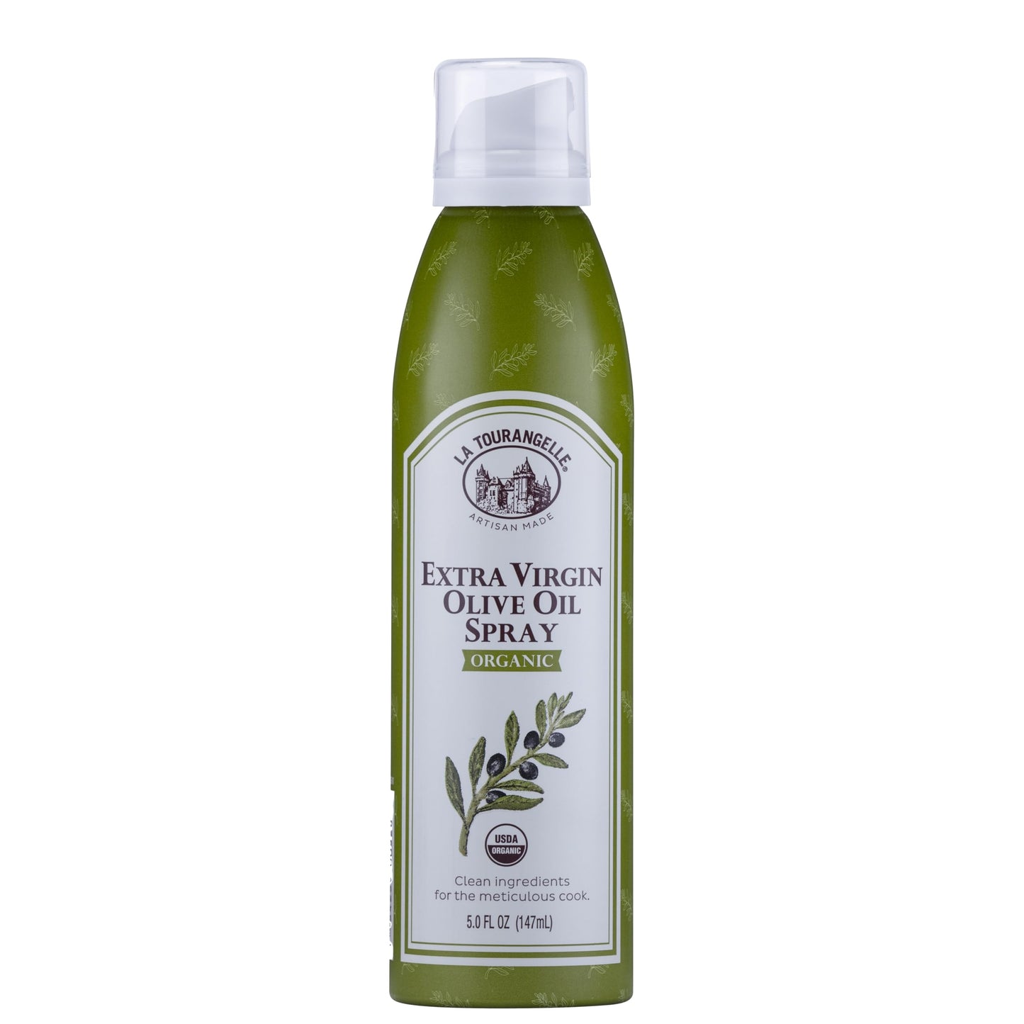 La Tourangelle, Organic Extra Virgin Olive Oil Spray, Cold-Pressed, All-Natural, Artisanal, Great for Cooking, Sauteing, Grilling, 5 Fl Oz