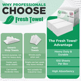 100-count Fresh Towel Disposable Linen-Feel Cloth-Like Guest Hand Towels (12"x16.5") for Bathroom, Kitchen, Party, Wedding, Restaurant or Events| Soft