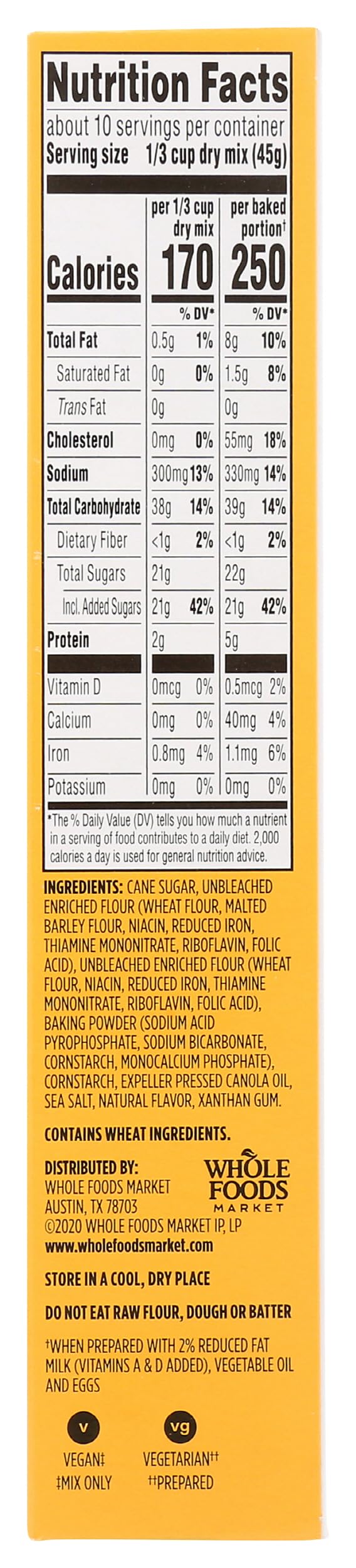 365 by Whole Foods Market, Classic Yellow Cake Mix, 16 Ounce