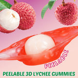 AMOS Peelerz Assorted Peelable Gummy Candy - Lychee, Mango, Peach, Green Apple | 4 Resealable Pouches (85g Each) | Fun, Chewy, Made with Real Fruit