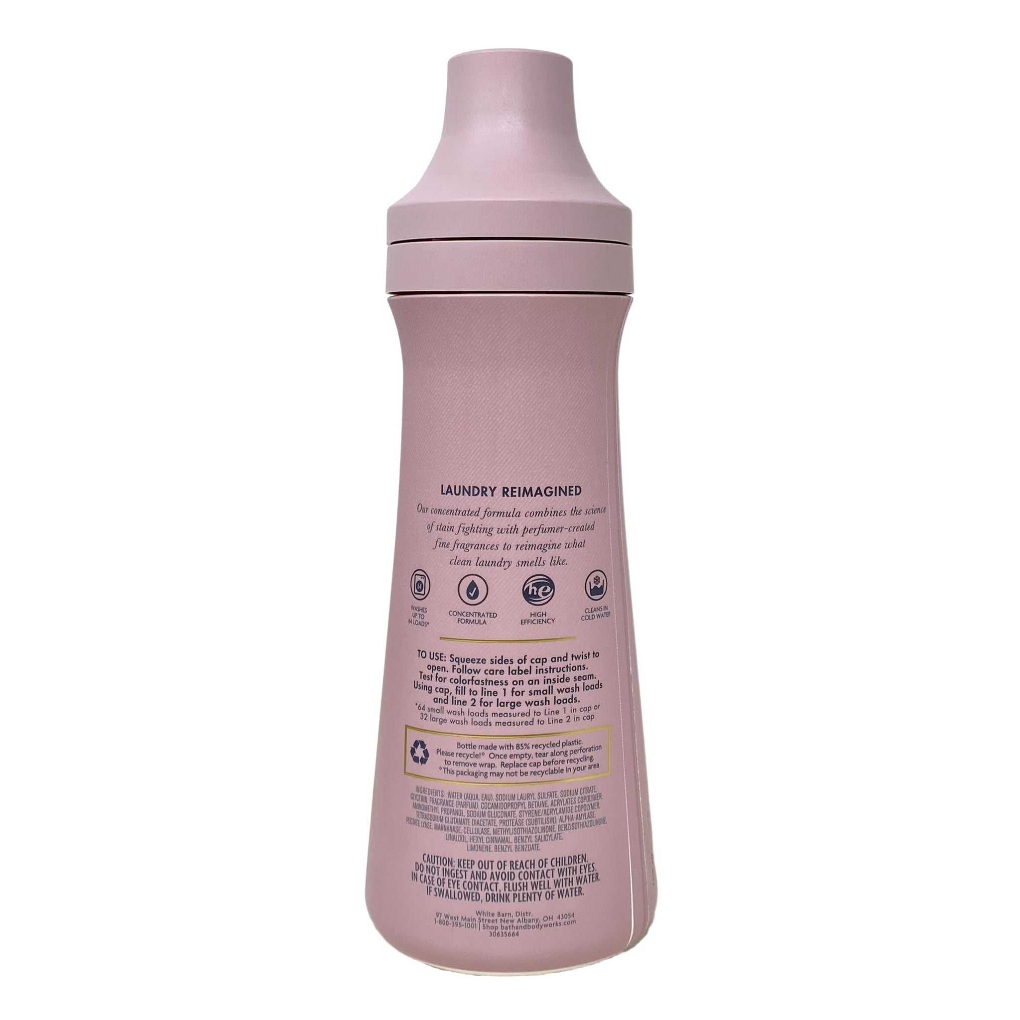 Bath & Body Works Cozy Cashmere Fabric Care Laundry Detergent with a Himalayan Salts Springs Bar Soap - Full Size