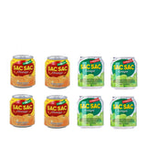LOTTE SAC SAC Orange Grape COCO Grape Variety Package Best Lunch Box Healthy Drink (2 Combo, set of 4)