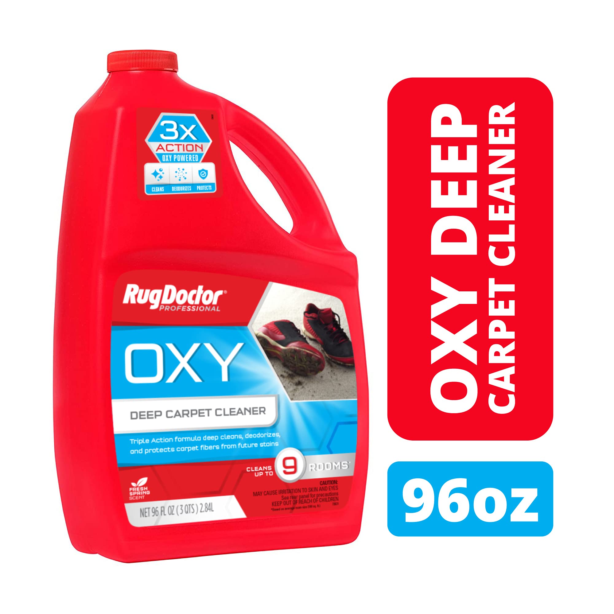 Rug Doctor Triple-Action Oxy Carpet Cleaner Deep Cleans, Deodorizes, and Refreshes Carpet & Upholstery, 96 oz., Daybreak Scent, Professional-Grade