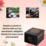 Ceremonie Tea Gourmet Variety Sampler Pack - Collection of 10 Assorted Single Serve Flavors - 20 Petite Mini Cubes with 2 Cubes of each Flavor - Ideal