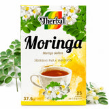 Moringa Té (Moringa Oleifera Tea) - 25 Tea Bags - Vegan, 100% Natural - Premium Therbal Brand