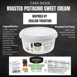 Casa Sicilia Gourmet Roasted Pistachio Sweet Cream Italian Pistachio Dessert Spread Bulk, Made in Italy Premium Nut Cream for Pastry Baking Gelato