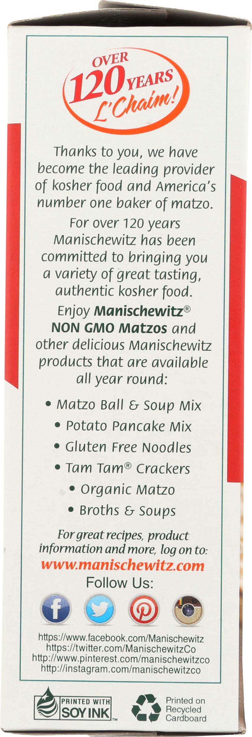 MANISCHEWITZ Thin Tea Matzo, 10-Ounce Boxes (Pack of 8)