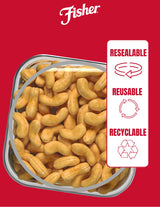 Fisher Snack Premium Whole Cashews, 24 Ounces, Roasted with Sea Salt, No Artificial Colors or Flavors, 100% Recyclable